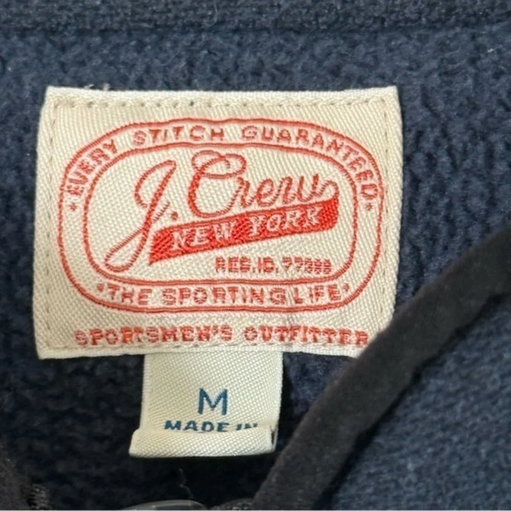 J.Crew Polartec Navy Blue Marled Half Zip Pullover Fleece Sweatshirt Mens Medium